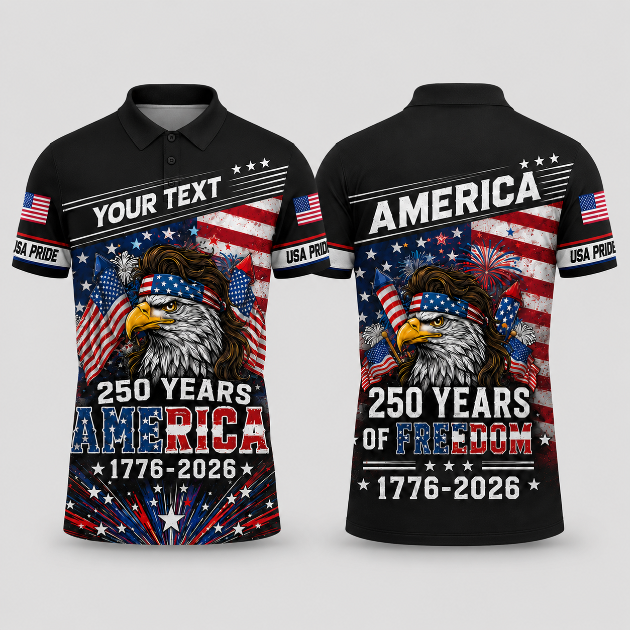 Merica 250 Anniversary USA Shirt 250 Years July 4th Men Kids , Personalized All Over Print