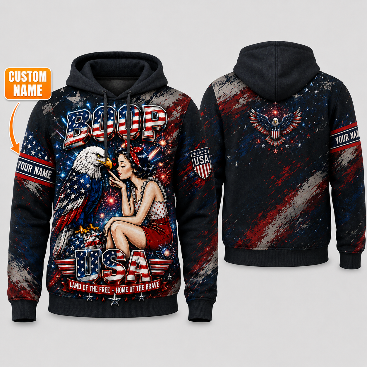 Merica 250 Anniversary USA Shirt 250 Years July 4th Men Kids , Personalized All Over Print