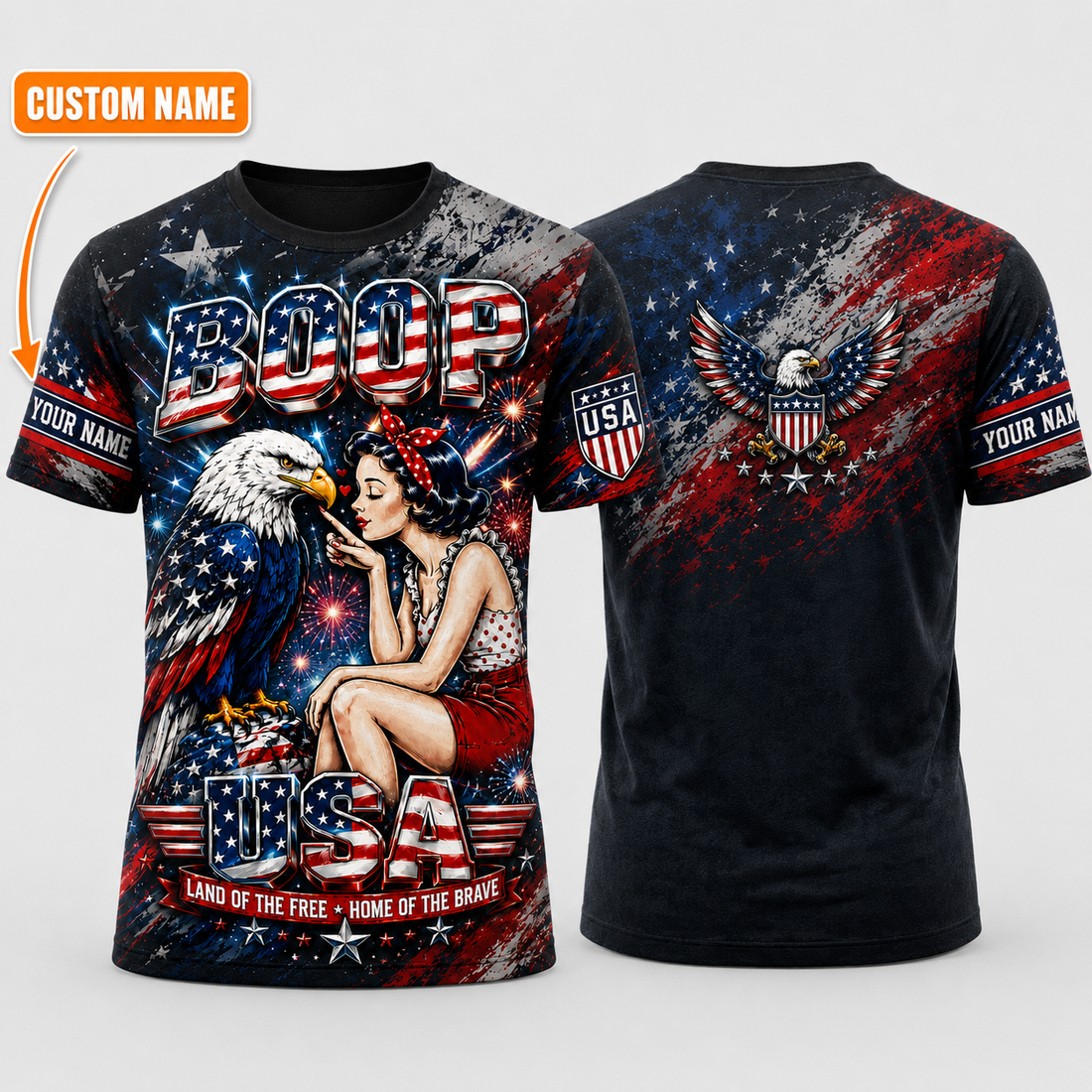 Merica 250 Anniversary USA Shirt 250 Years July 4th Men Kids , Personalized All Over Print