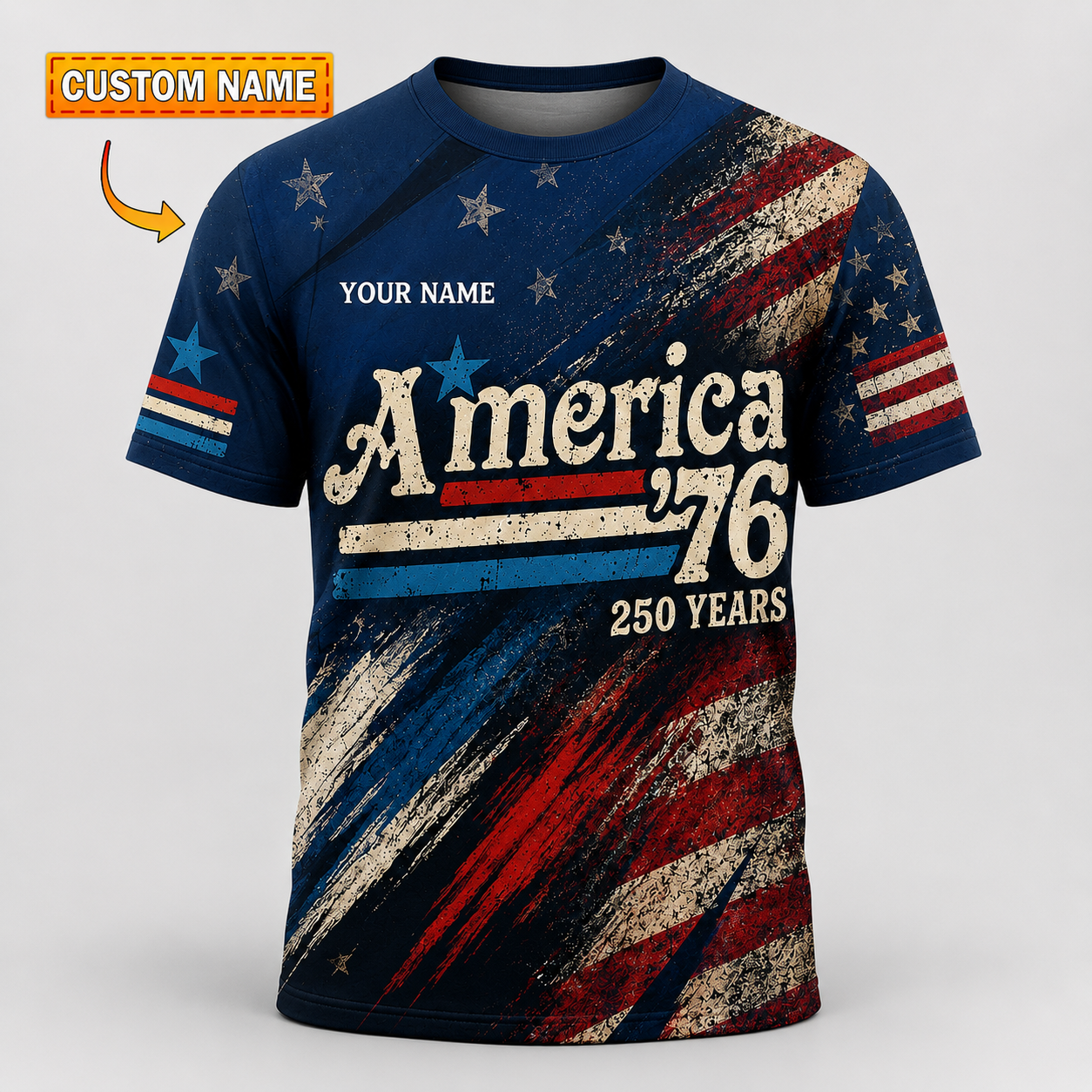 Merica 250 Anniversary USA Shirt 250 Years July 4th Men Kids , Personalized All Over Print