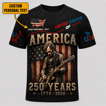 Merica 250 Anniversary USA Shirt 250 Years July 4th Men Kids , Personalized All Over Print