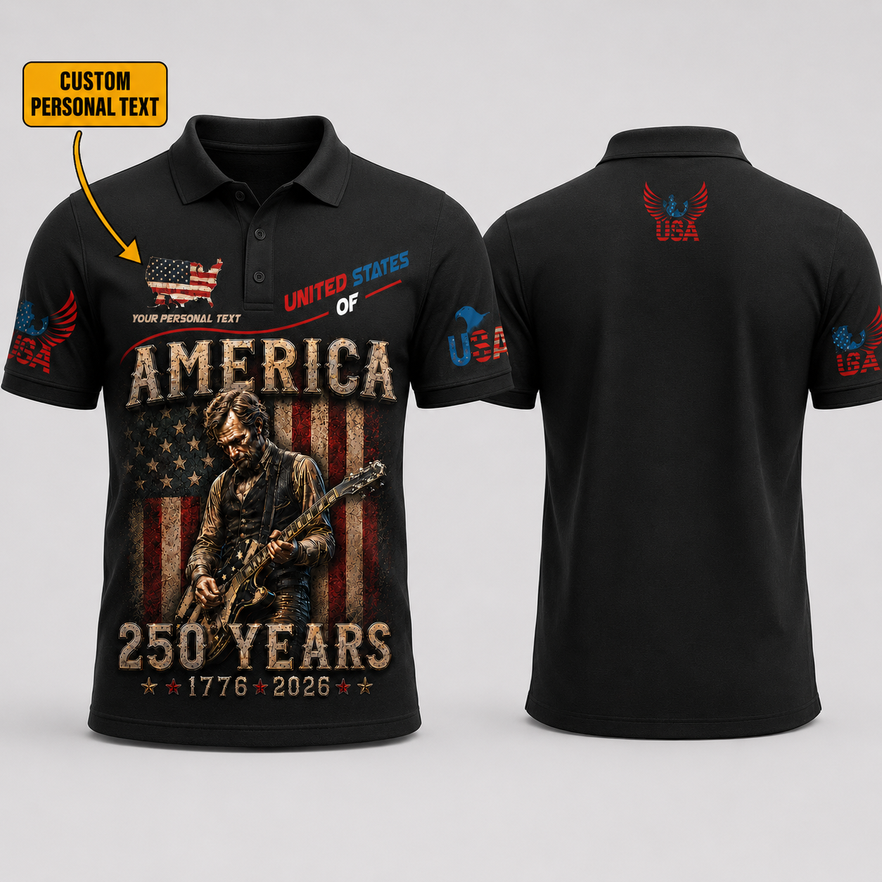 Merica 250 Anniversary USA Shirt 250 Years July 4th Men Kids , Personalized All Over Print