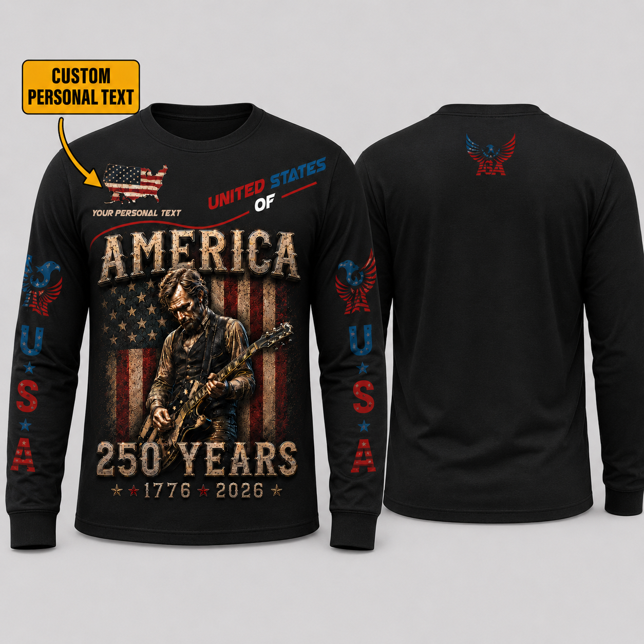 Merica 250 Anniversary USA Shirt 250 Years July 4th Men Kids , Personalized All Over Print