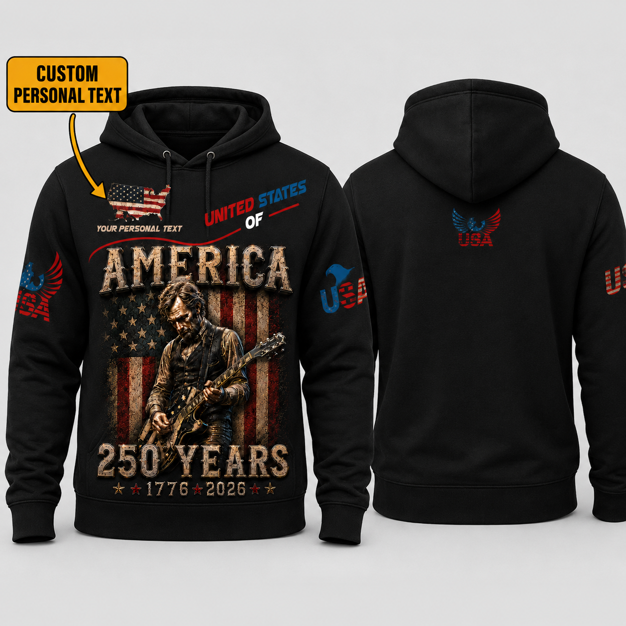 Merica 250 Anniversary USA Shirt 250 Years July 4th Men Kids , Personalized All Over Print