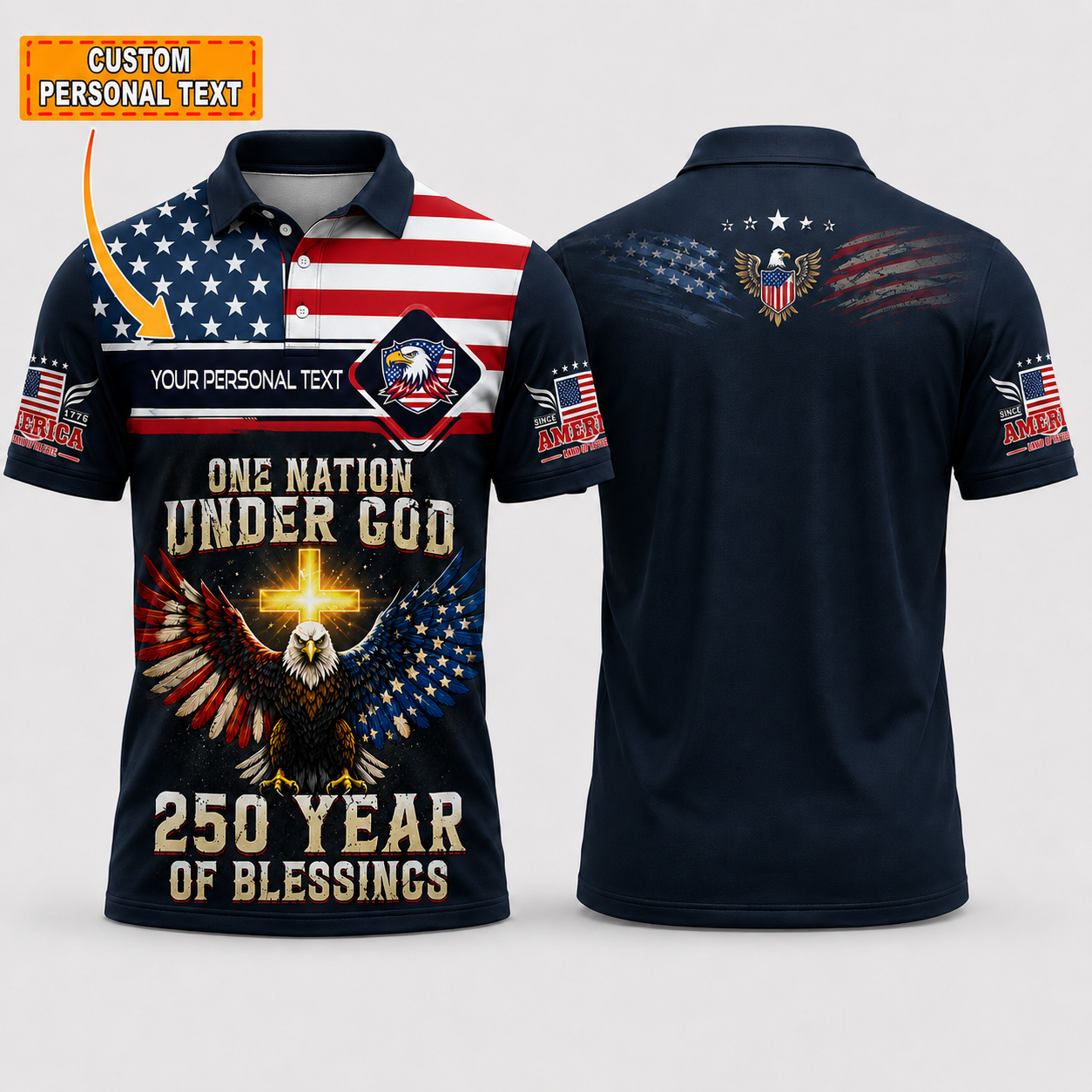 Merica 250 Anniversary USA Shirt 250 Years July 4th Men Kids , Personalized All Over Print