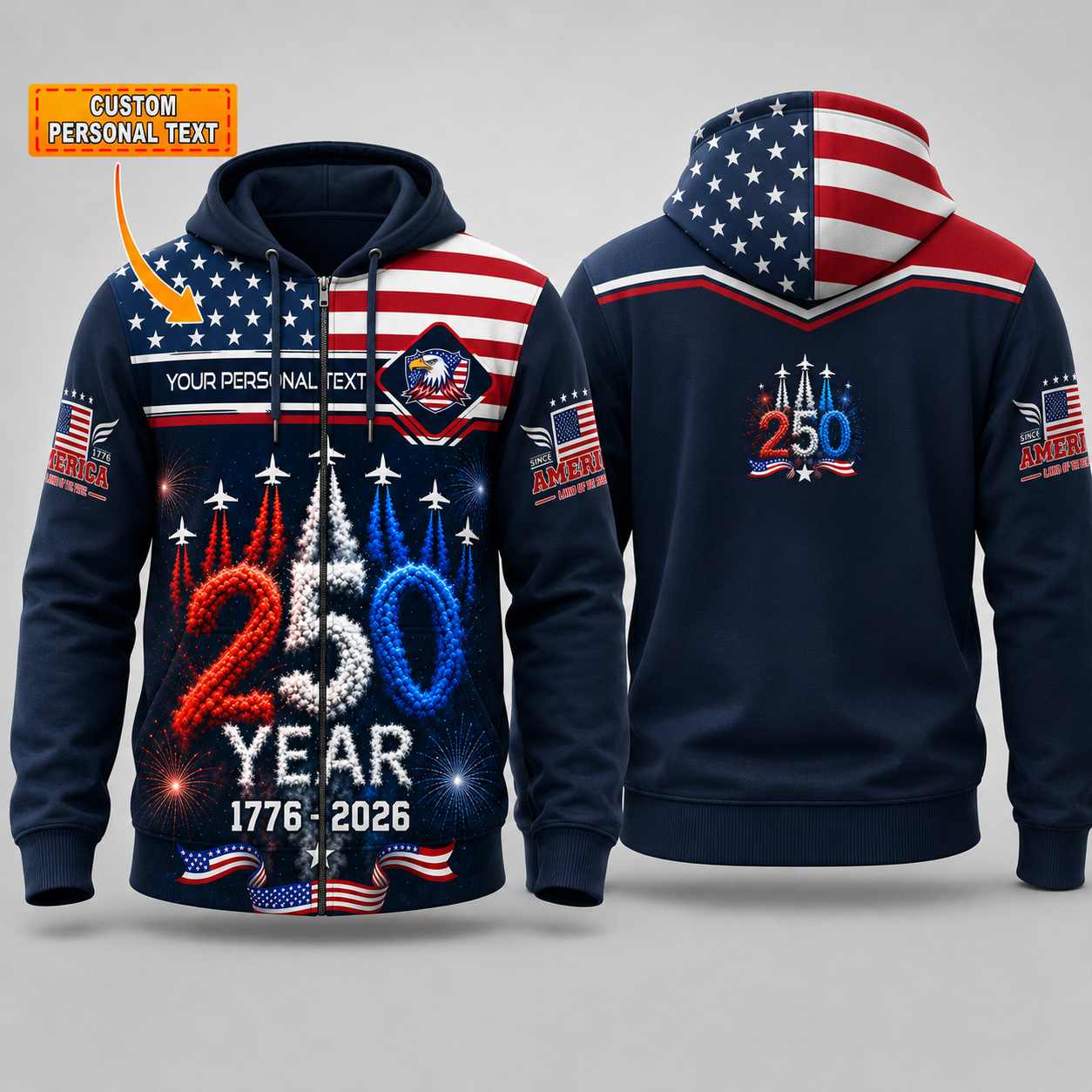 Merica 250 Anniversary USA Shirt 250 Years July 4th Men Kids , Personalized All Over Print
