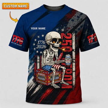 Merica 250 Anniversary USA Shirt 250 Years July 4th Men Kids , Personalized All Over Print