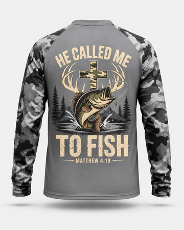 Men's He Called Me to Fish Christian Fisherman Fishing Funny