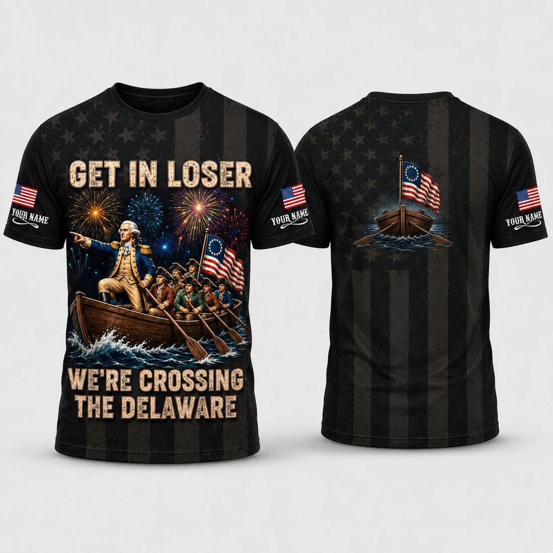 Merica 250 Anniversary USA Shirt 250 Years July 4th Men Kids , Personalized All Over Print