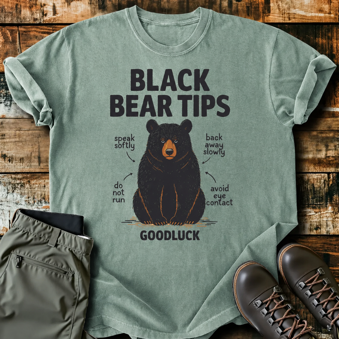 Comfort Colors® Black Bear Tips T-Shirt