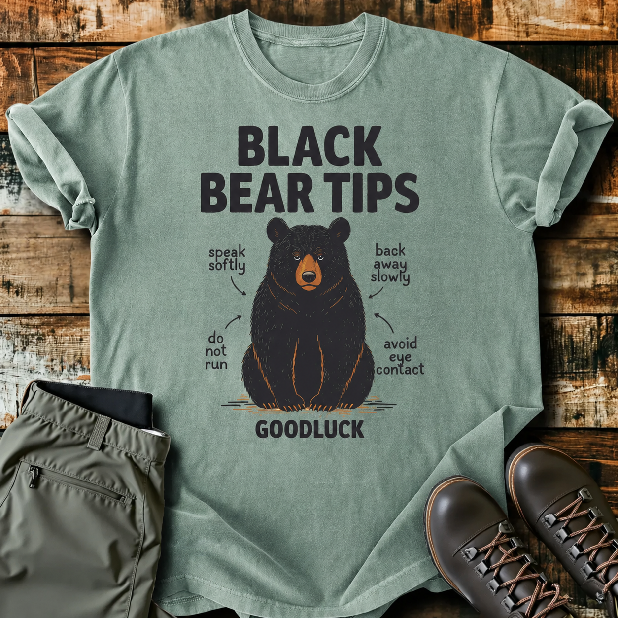 Comfort Colors® Black Bear Tips T-Shirt