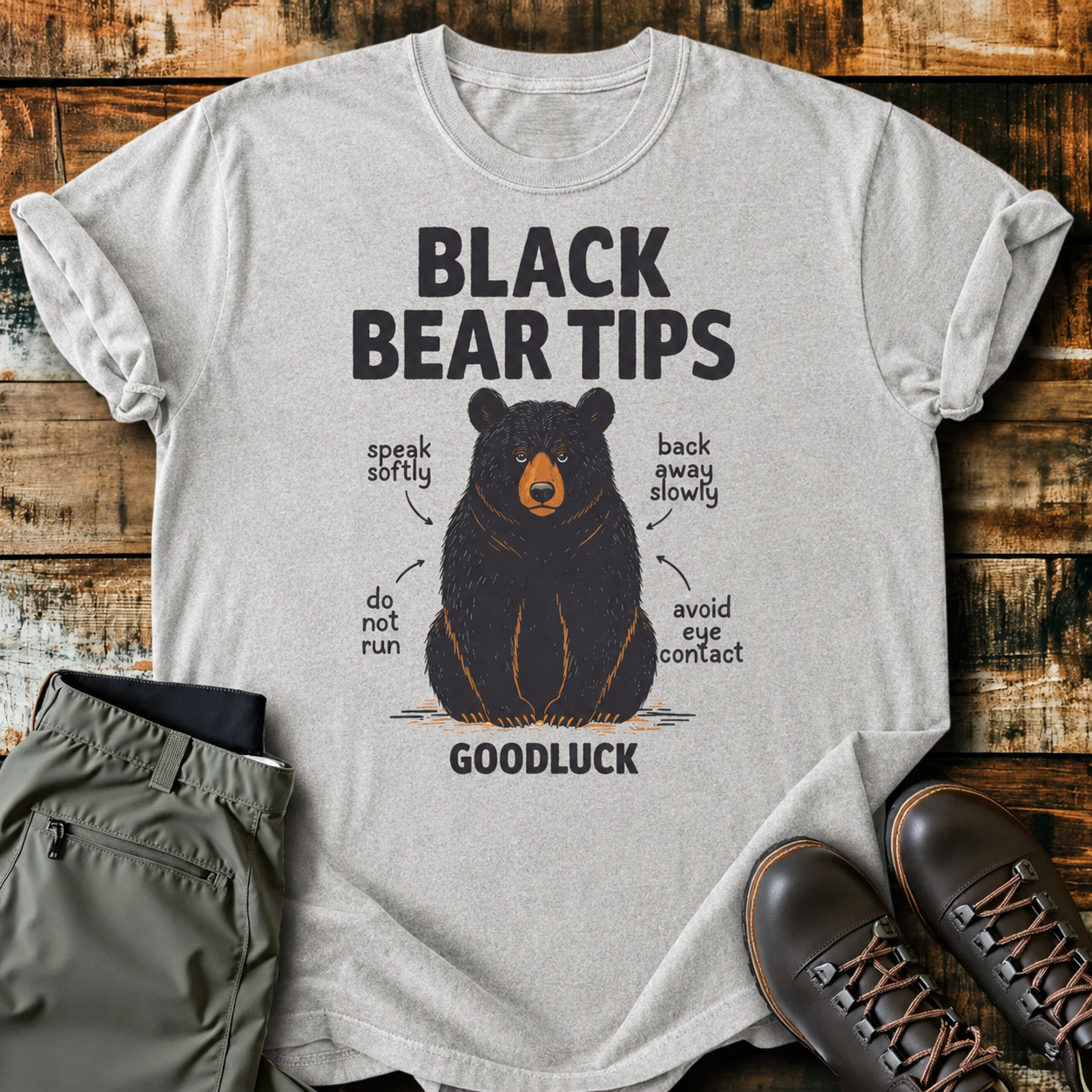 Comfort Colors® Black Bear Tips T-Shirt