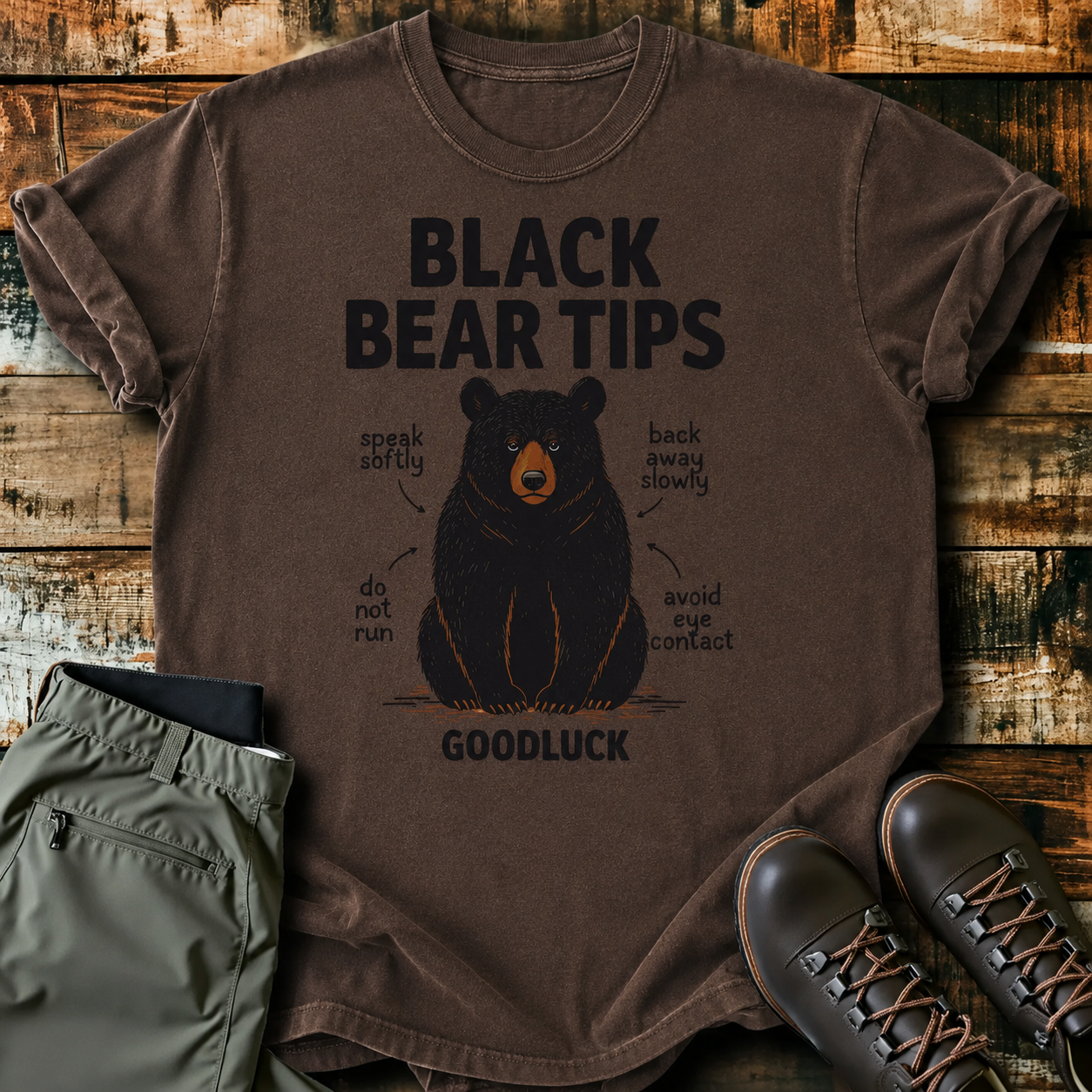 Comfort Colors® Black Bear Tips T-Shirt