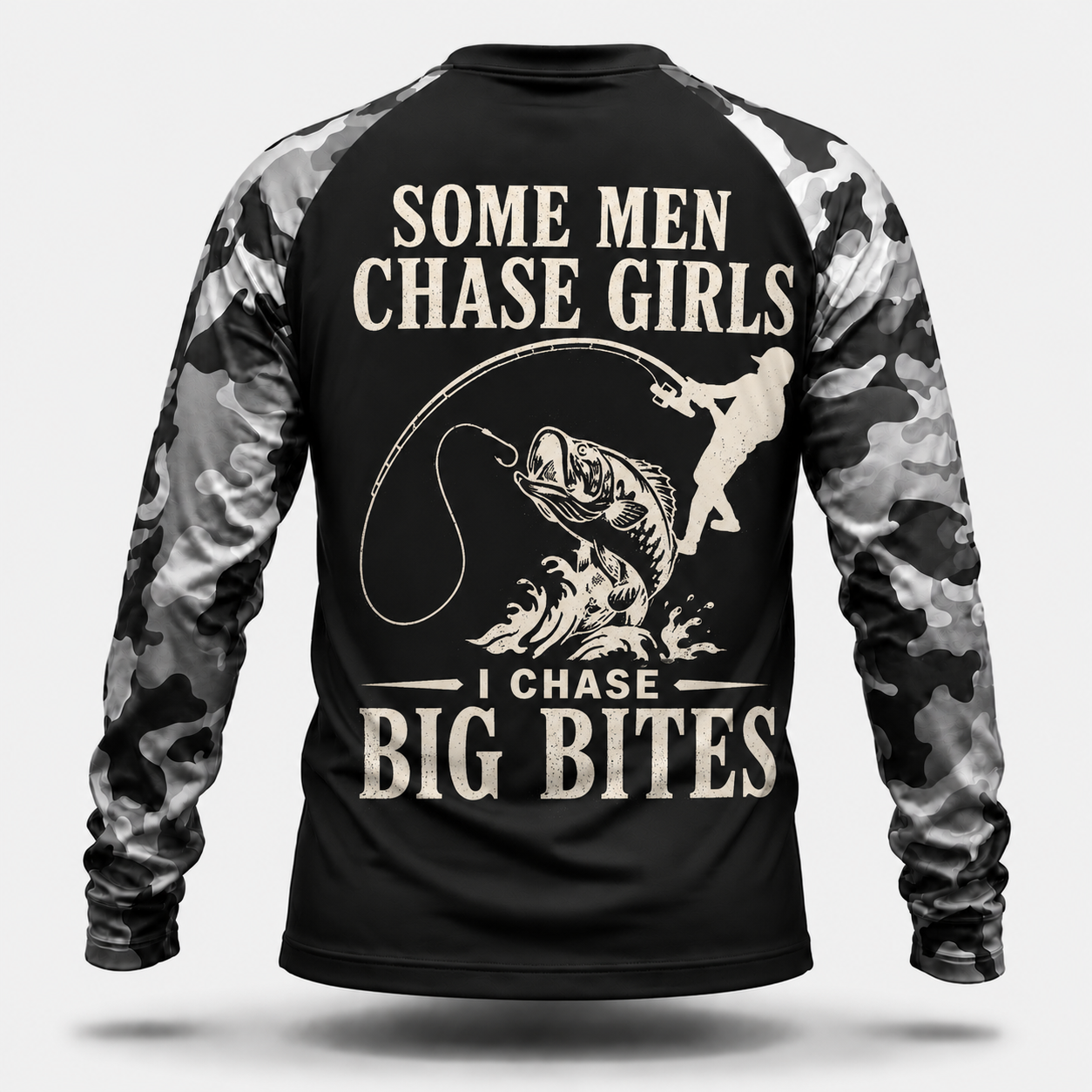 Some men chase girls, I chase big bites. Performance Shirt
