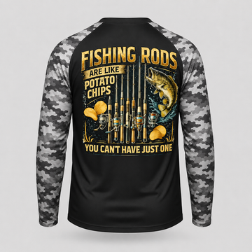 Fishing Rods are Like Potato Chips Fun Fishing Humor