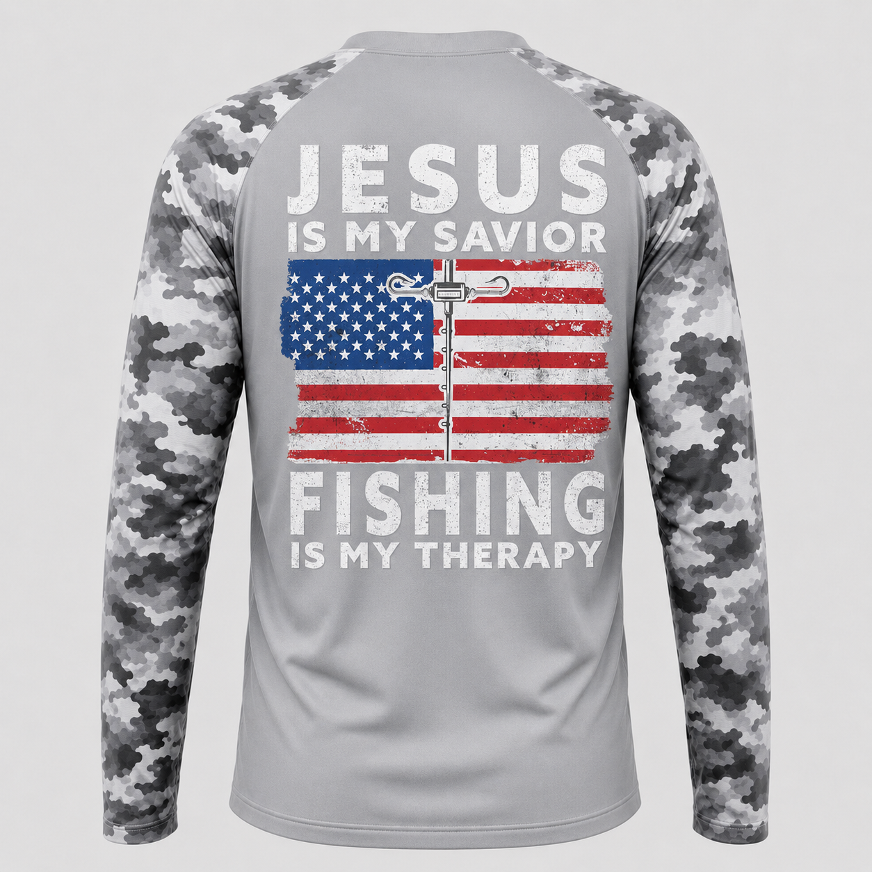 Jesus Is My Savior Fishing Is My Therapy Funny Usa Fishing Fishing