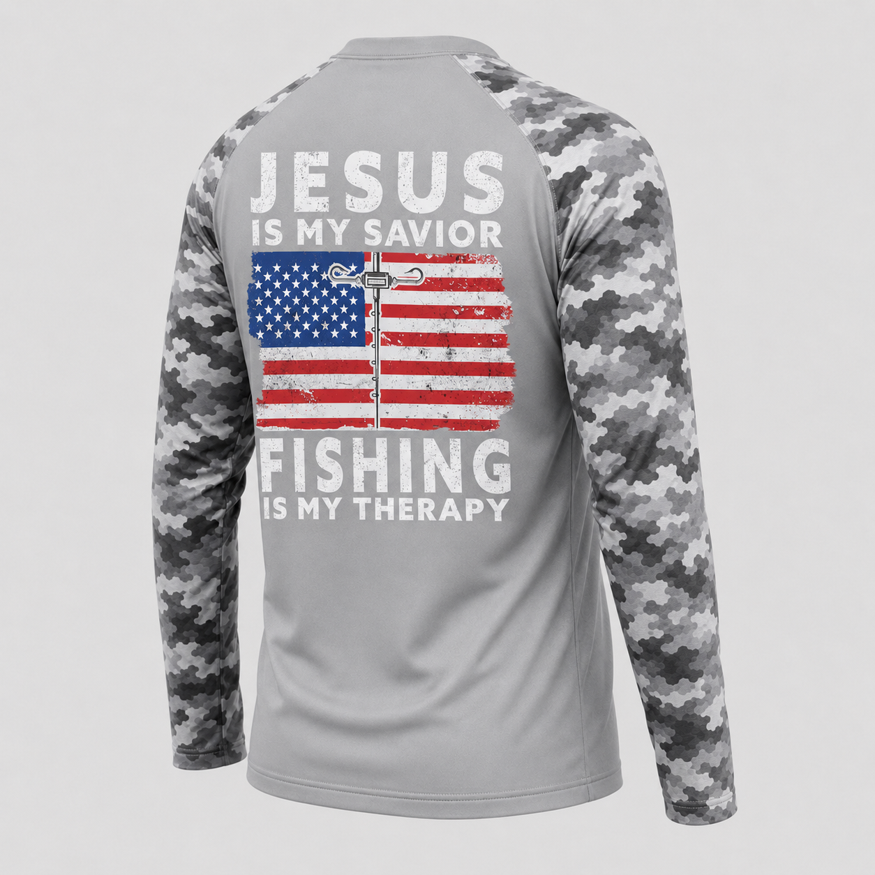 Jesus Is My Savior Fishing Is My Therapy Funny Usa Fishing Fishing