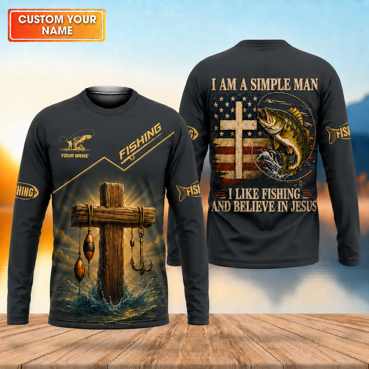I Am A Simple Man I Like Fishing and Believe in Jesus 3D