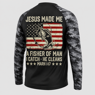 Flag Christian Fishing On Back