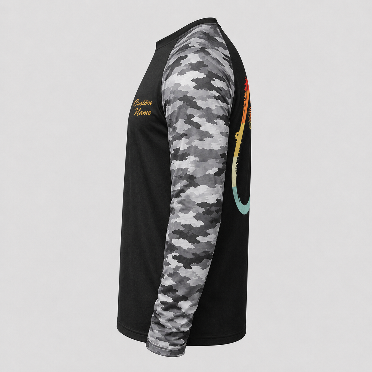 Hook Print Breathable Material Casual