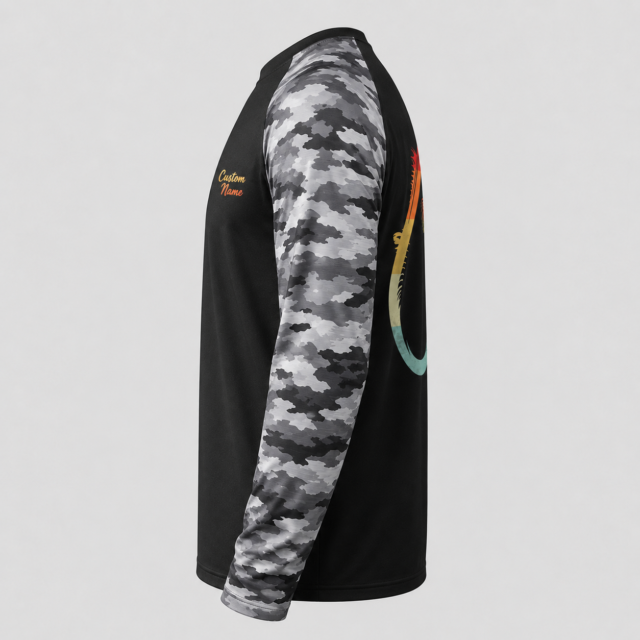 Hook Print Breathable Material Casual