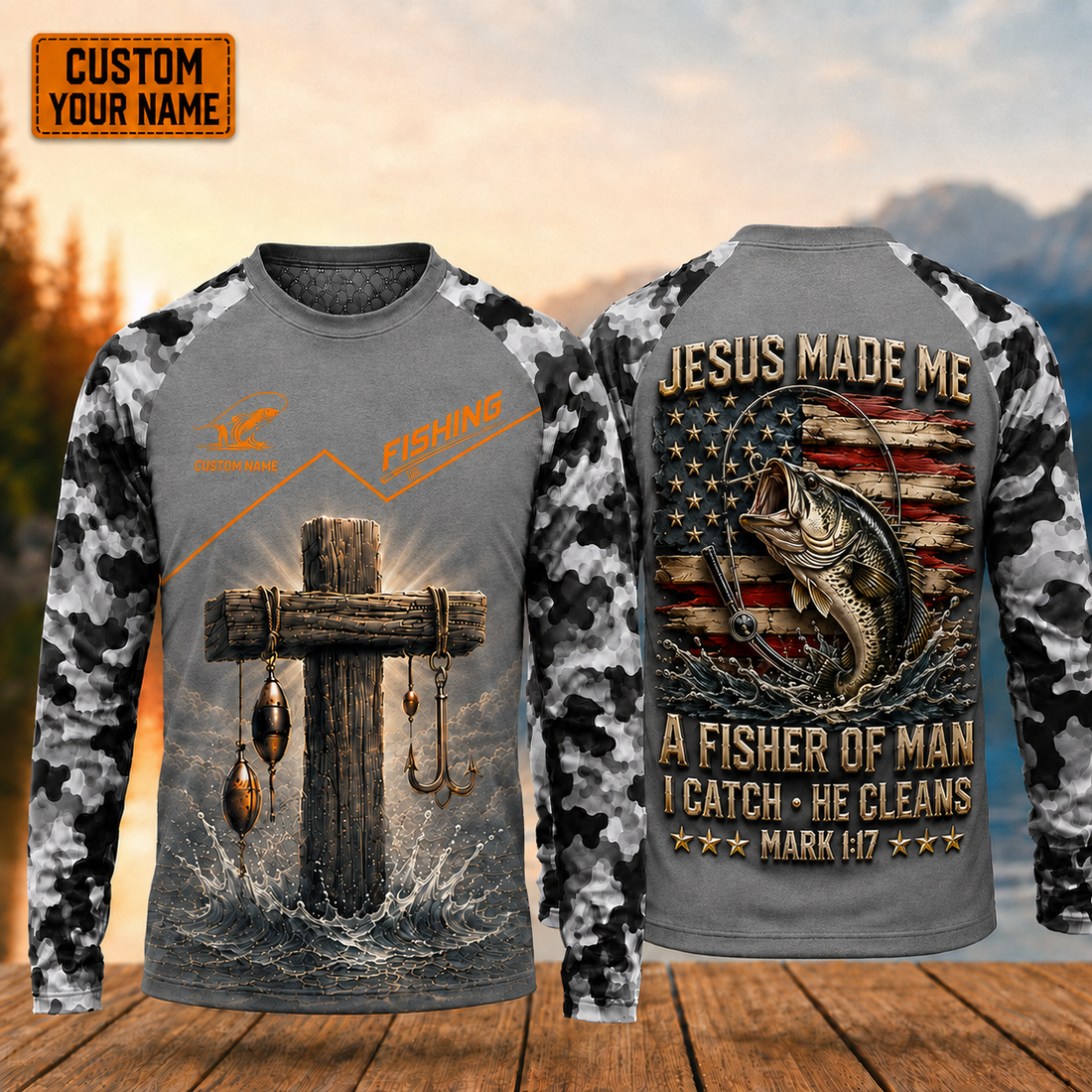 Jesus Made Me A Fisher Of Man Personalized Fishing Shirt