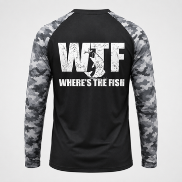 WTF Where's The Fish Men's Funny Fishing Gifts Fathers Day