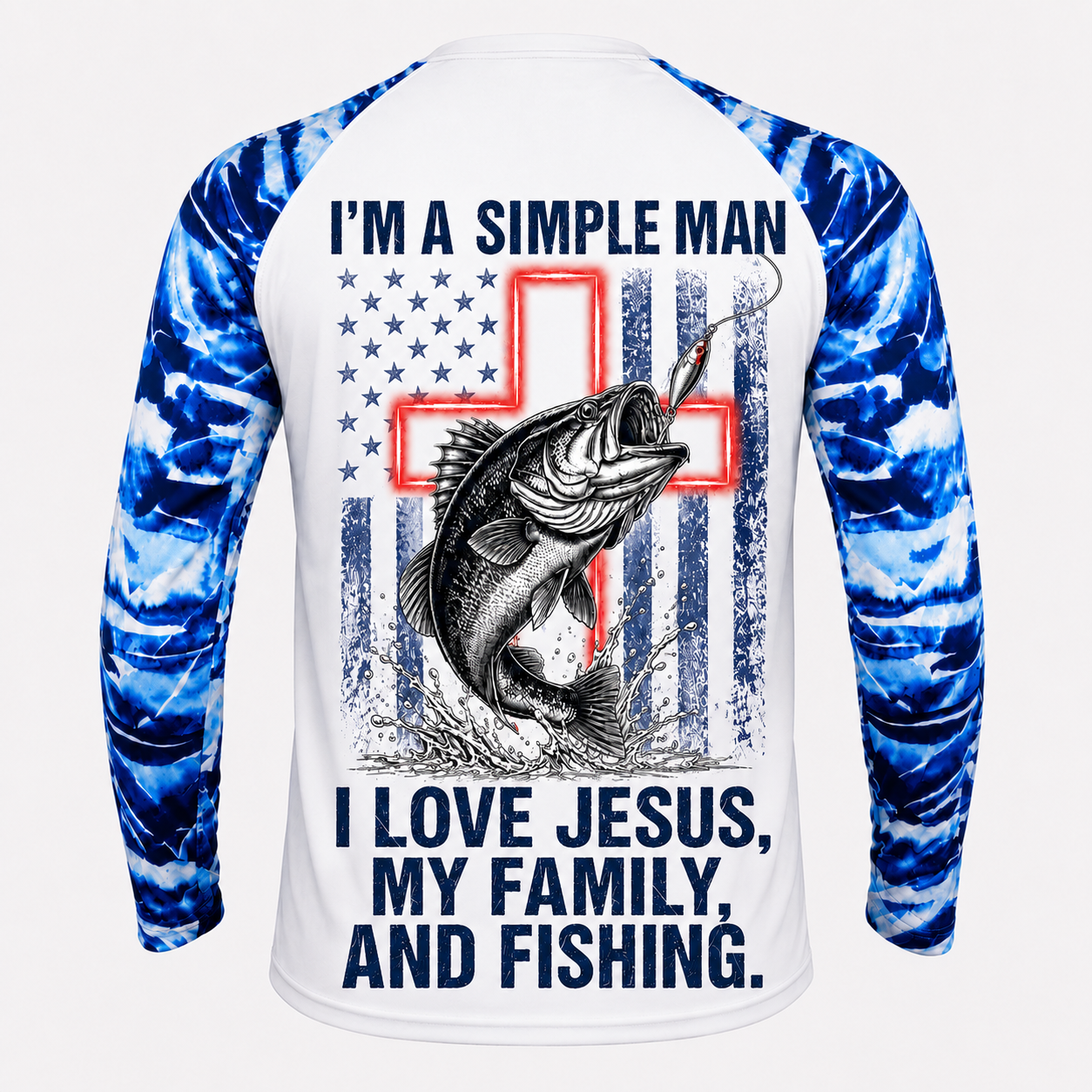 I'm a simple man I love Jesus my family and fishing - Performance shirt