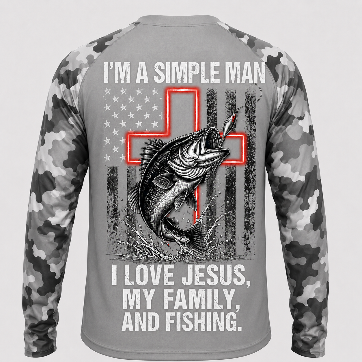 I'm a simple man I love Jesus my family and fishing - Performance shirt