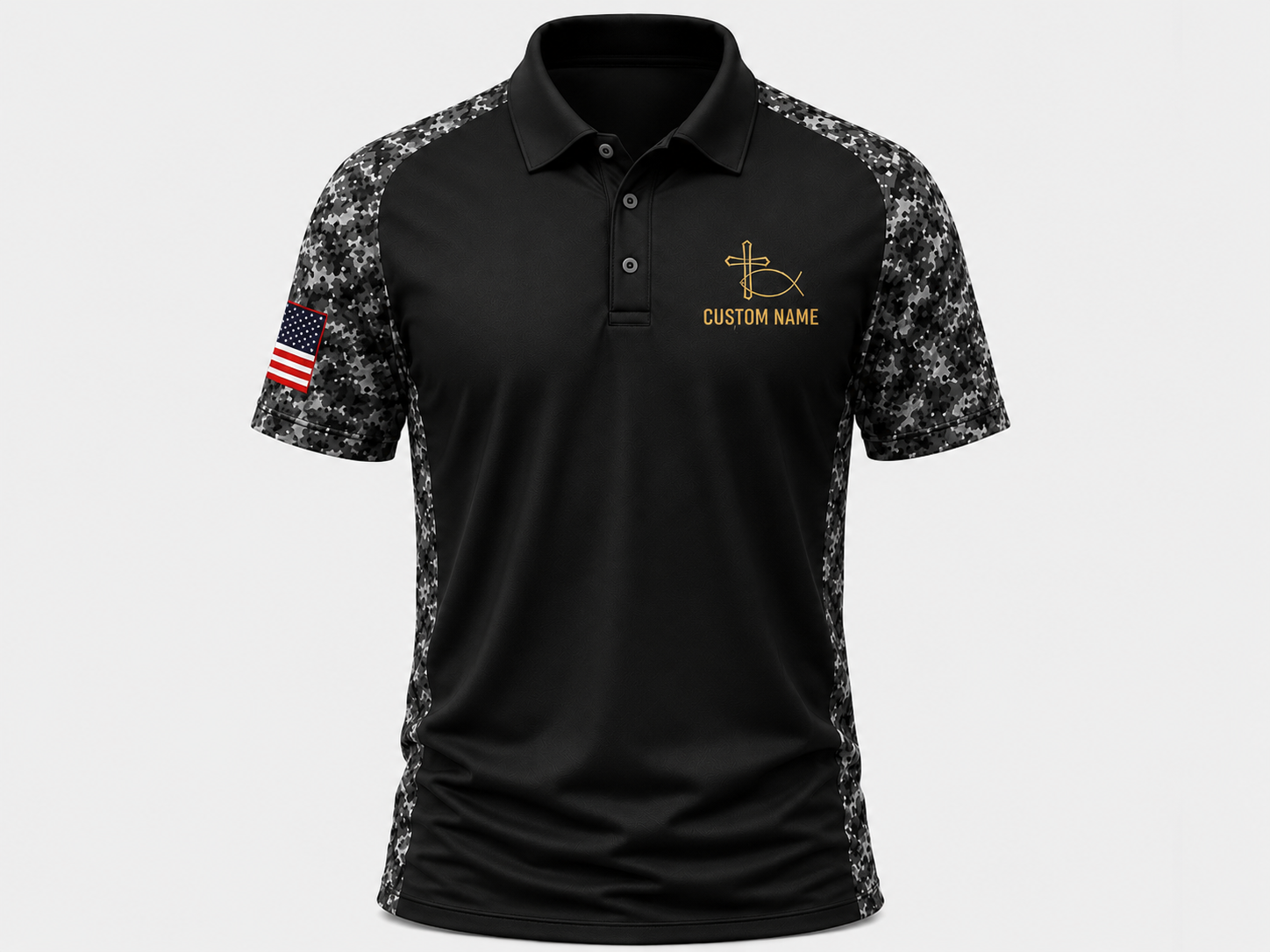 Just a Retired Guy Who Loves Jesus and Fishing Polo Shirt