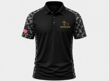 Just a Retired Guy Who Loves Jesus and Fishing Polo Shirt