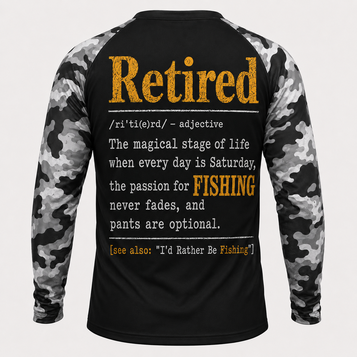 Retired Definition Funny Retirement Humor Saying Funny - Performance Shirt