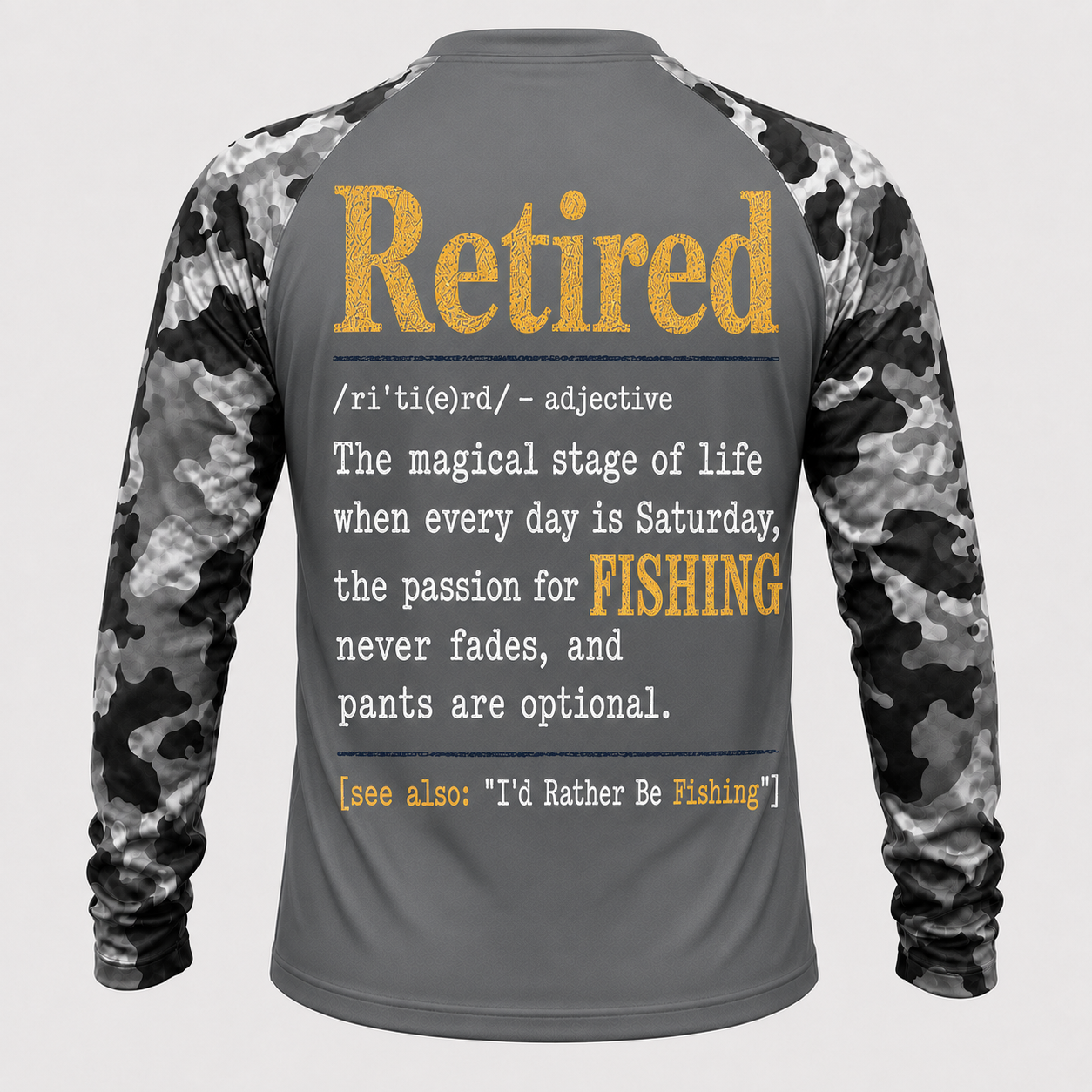 Retired Definition Funny Retirement Humor Saying Funny - Performance Shirt