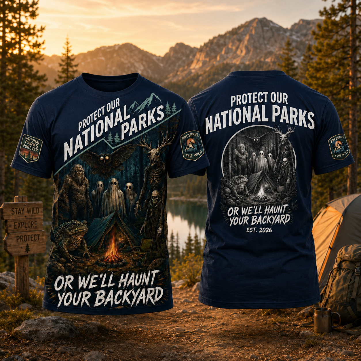 National Park All Over Print Unisex T-Shirt