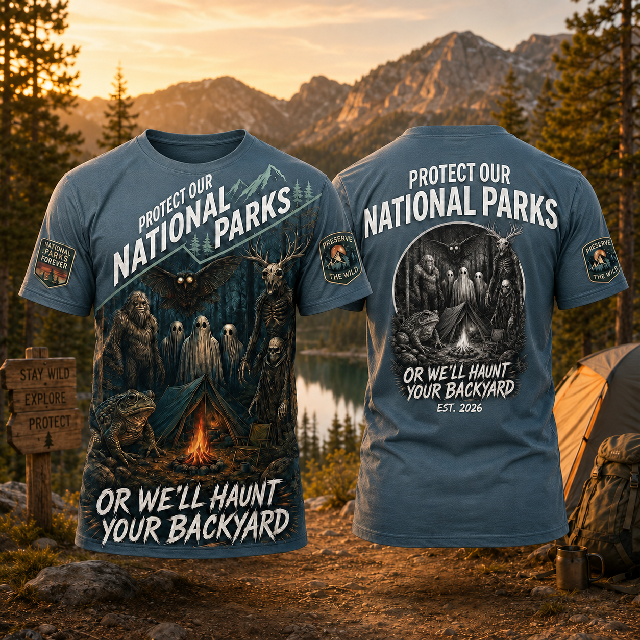 National Park All Over Print Unisex T-Shirt