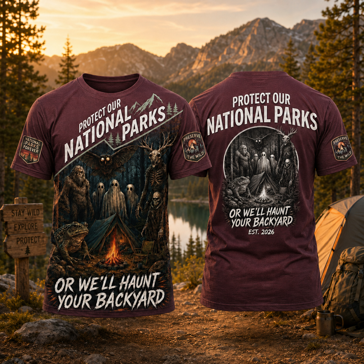 National Park All Over Print Unisex T-Shirt