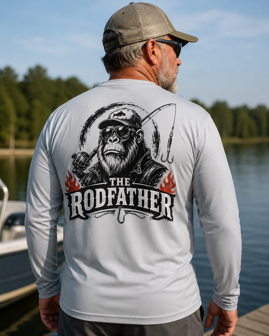 The Rodfather Men Long Sleeve UPF 50+ T Shirt Sun Protection