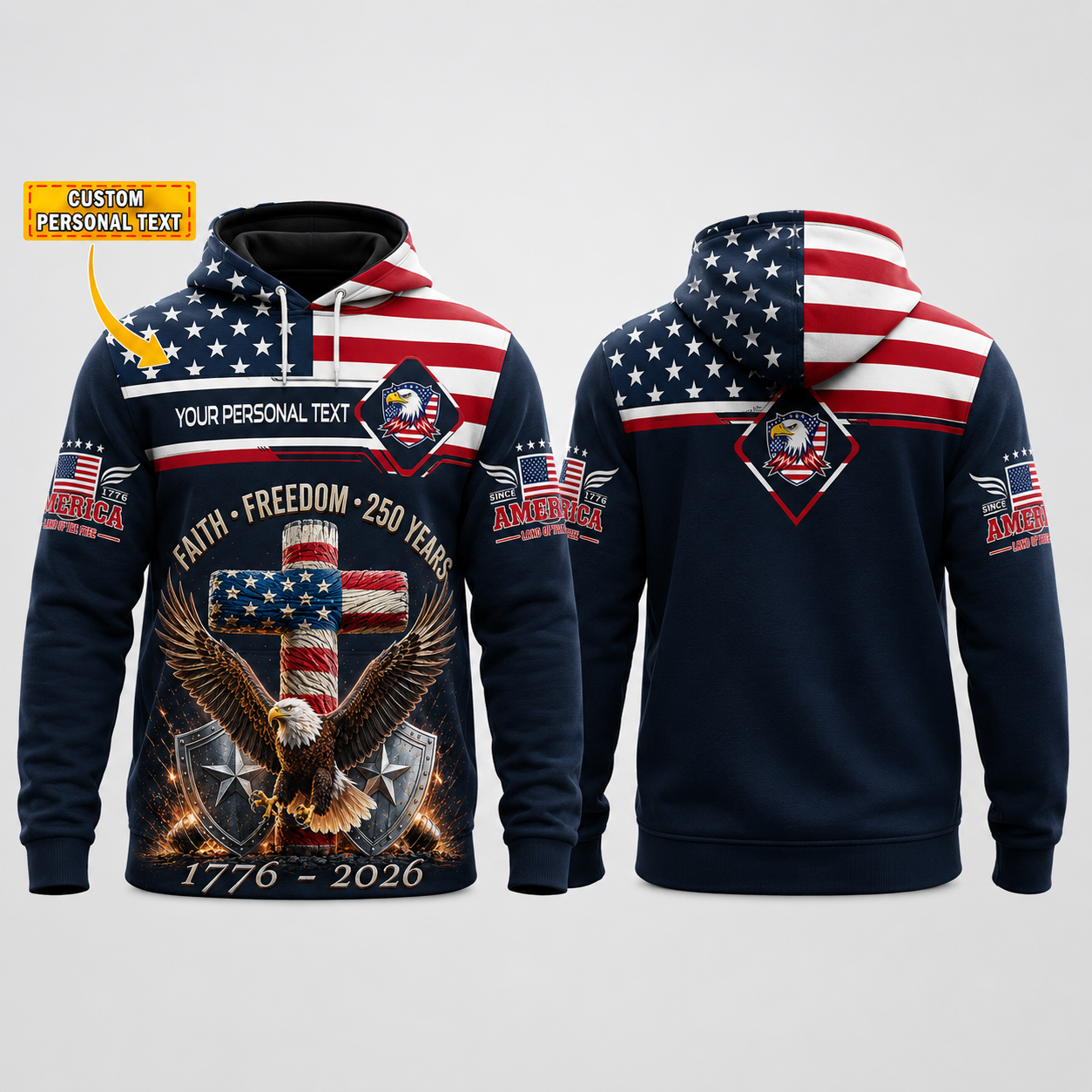Merica 250 Anniversary USA Shirt 250 Years July 4th Men Kids , Personalized All Over Print