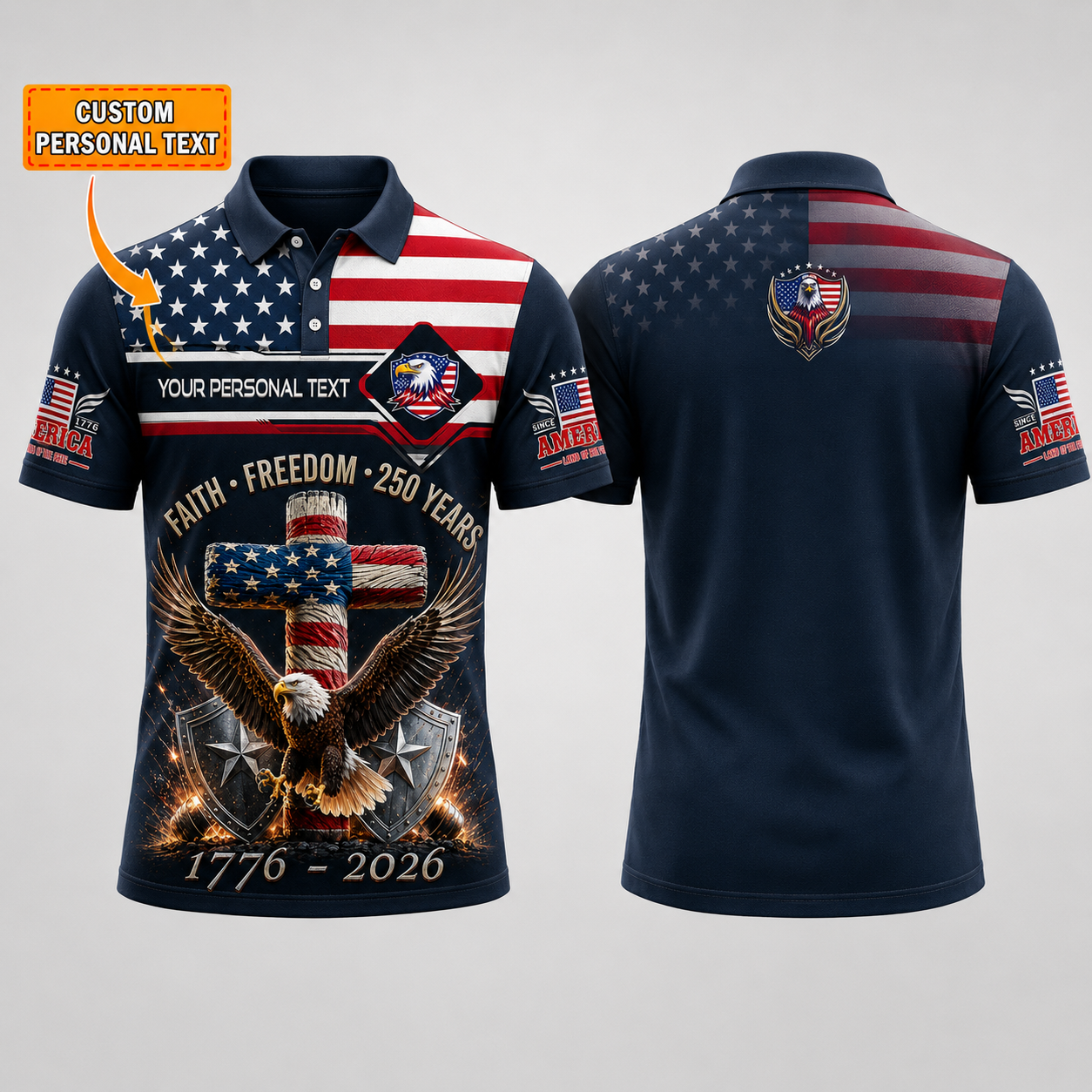 Merica 250 Anniversary USA Shirt 250 Years July 4th Men Kids , Personalized All Over Print
