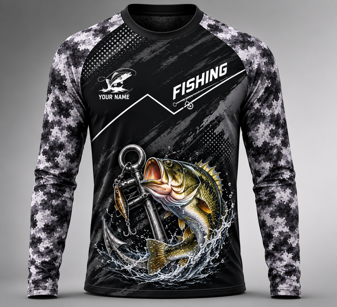 Personalized Jesus Said Go Fishing Shirt, Custom Name & Team Name Fishing Long Sleeve (12 Fish Types)