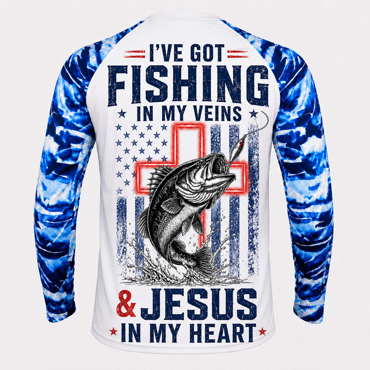 I’ve Got Fishing in My Veins & Jesus in My Heart - Performance Shirt
