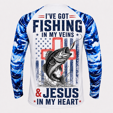 I’ve Got Fishing in My Veins & Jesus in My Heart - Performance Shirt