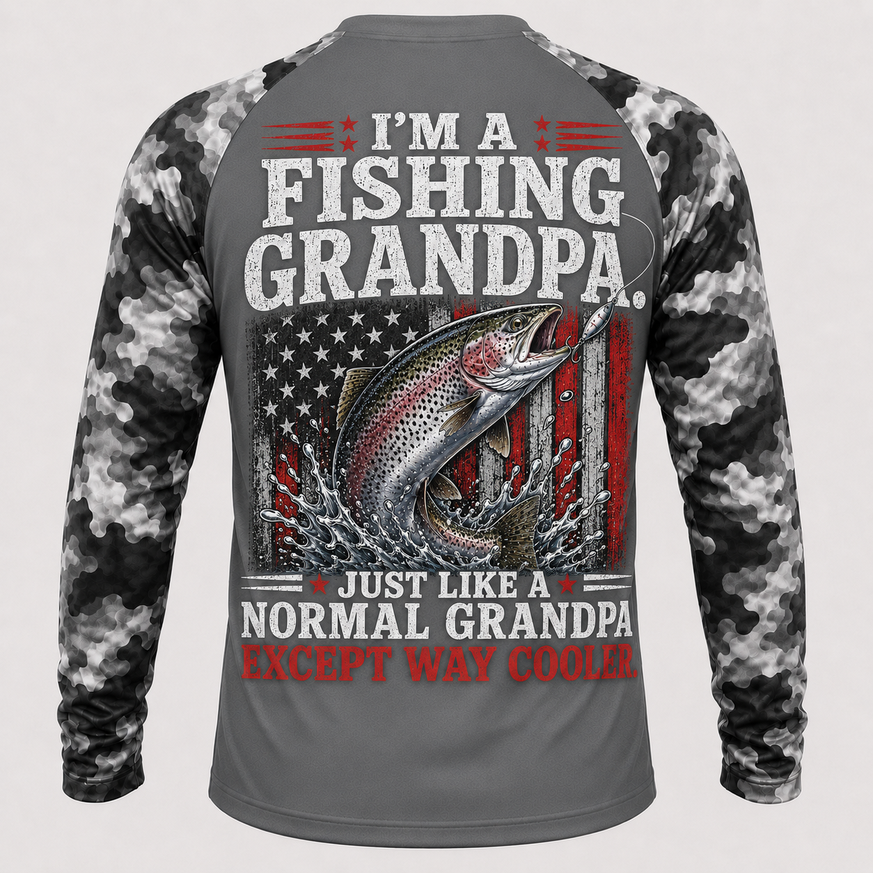 I'm A Fishing Grandpa Like Regular Grandpa But Way Cooler - Performance Shirt