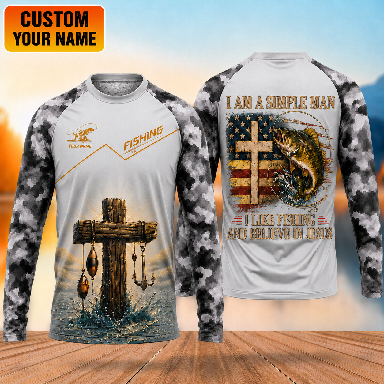 I Am A Simple Man I Like Fishing and Believe in Jesus 3D