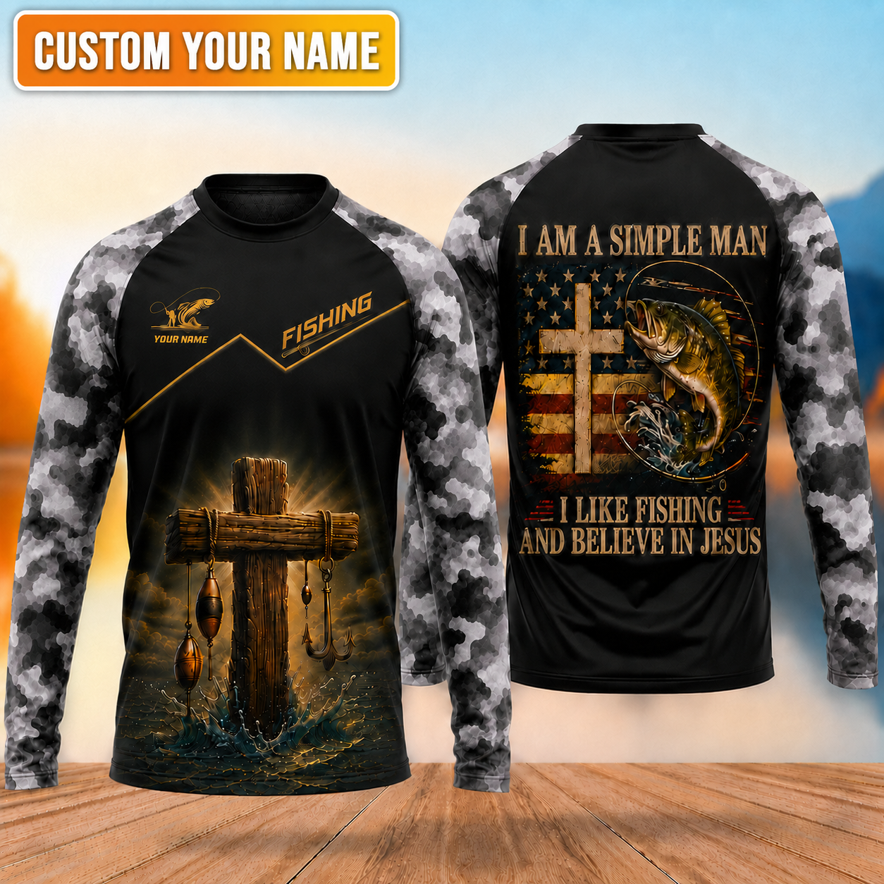I Am A Simple Man I Like Fishing and Believe in Jesus 3D