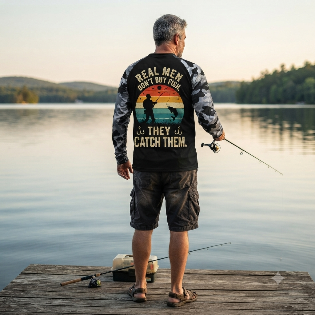 Real Men Don't Buy Fish. They Catch Them Performance Shirt