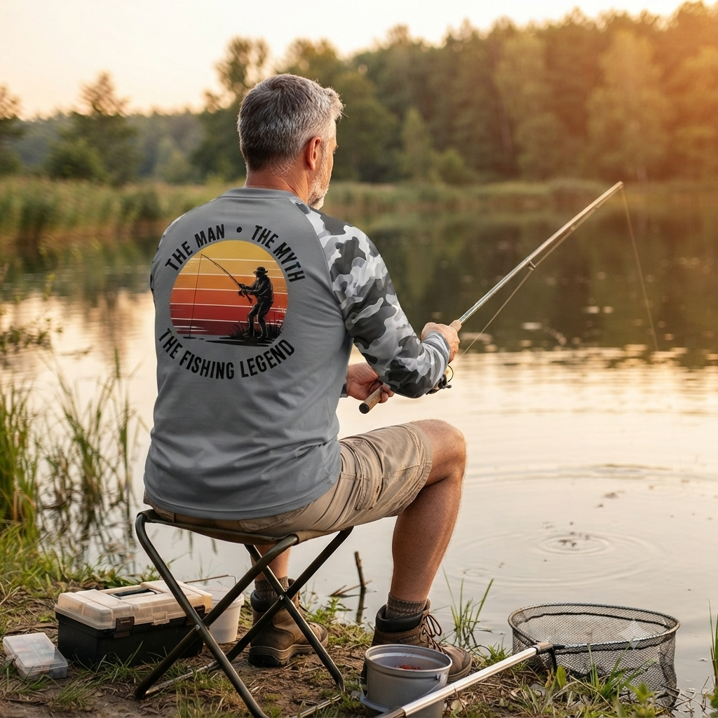The Man The Myth Fishing Legend Performance Shirt