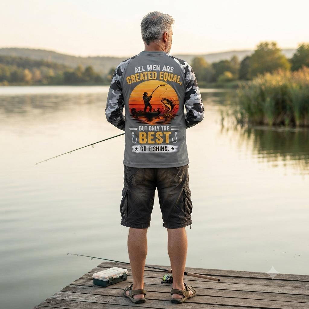 All men are created equal, but only the best go fishing Performance Shirt